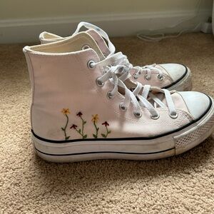 Floral High-Top Sneakers